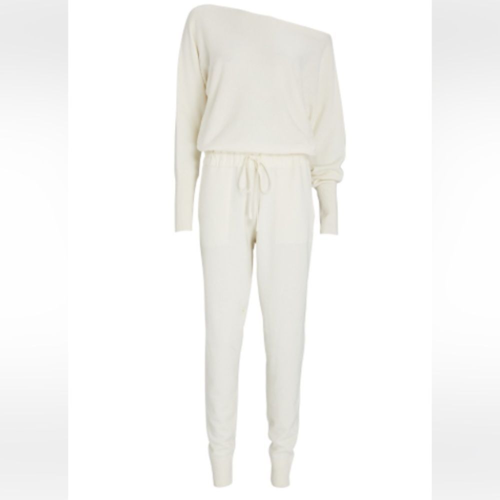 Callie One-Shoulder Knit Jumpsuit Small Petite
